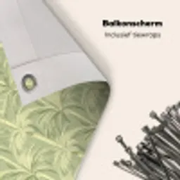 Palmwoud - Tropisch - Groen Balkonbeschermer Duitsland klein 596 -closeup_NL