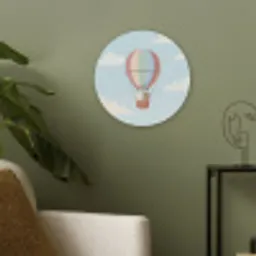 Luchtballon - Beren - Pastel Akoestische PET Vilt - Rond klein -sfeer2