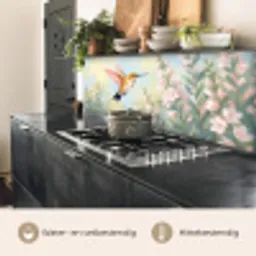 Kolibrie - Illustratie - Kleurrijk keuken achterwand 2 middel -usp_NL