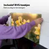 Bloemen - Geel - Wazig Inductie beschemer met haakjes klein -ky-ophangen-nl