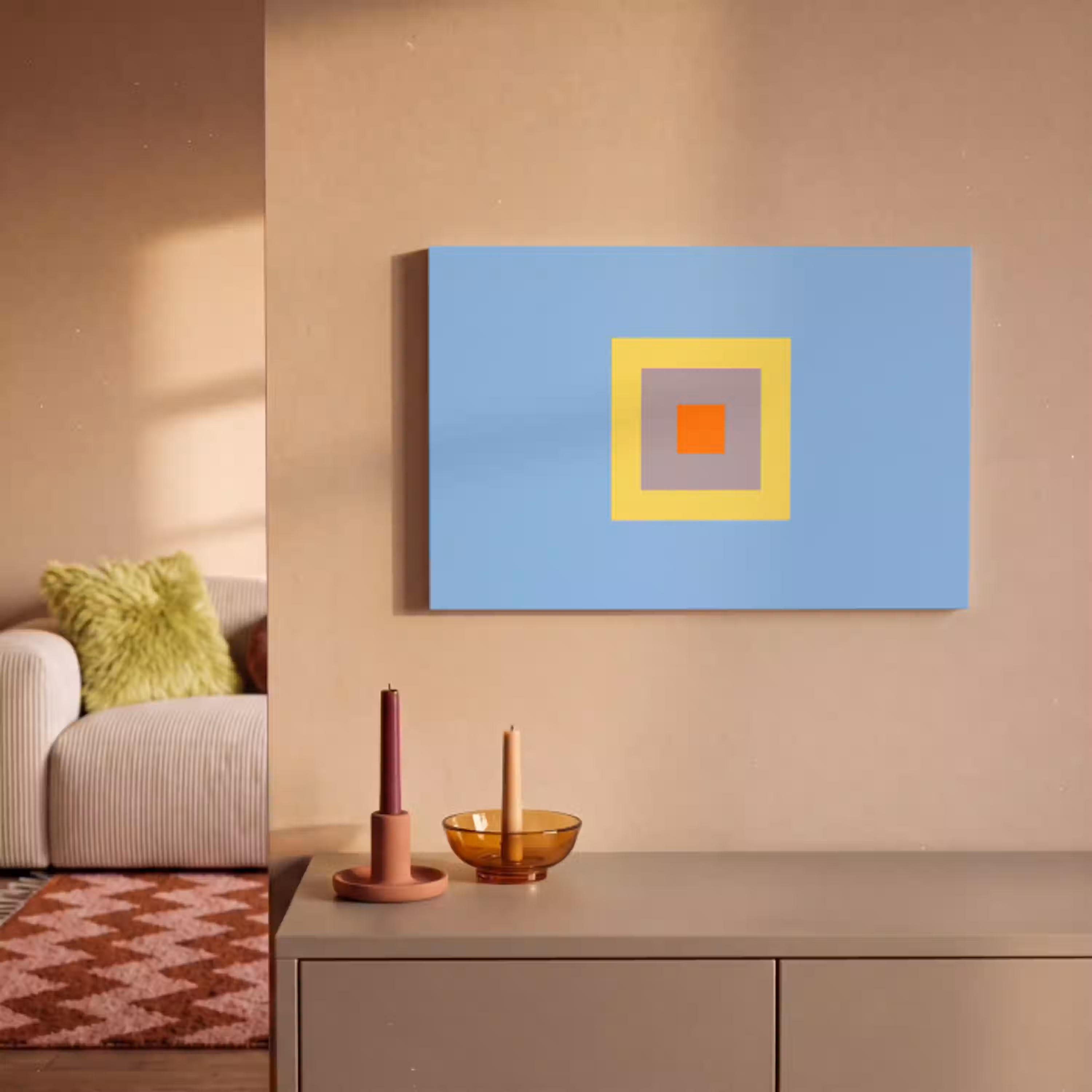 Abstract - Geometrisch - Kleurrijk - Modern - Vormen canvas 2cm klein -sfeer1