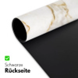 Marmer - Kalk - Goud - Luxe - Marmerlook - Wit Muismat XXL klein -ysfeer2_duits