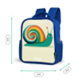 Slak - Regenboog - Kleurrijk Kinderrugzak - Blauw middel -productfoto_formaten