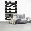 Zwart - Vintage - Cheese - Japandi fotobehang vinyl groot -slaapkamer