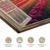 Doorkijk - Tulpen - Zonsondergang - Bloemen - Kleurrijk poster papier klein -closeup_NL