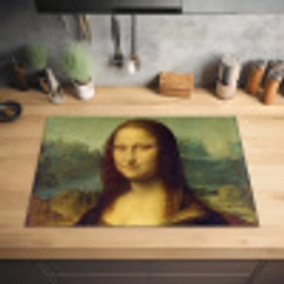 Mona Lisa - Leonardo da Vinci Inductie beschermer vinyl 3mm klein -sfeer5