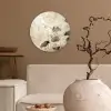 Bloemen - Japandi - Wabi sabi Wandcirkel kunststof plaat 5mm dik klein -sfeer1