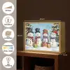 Vrolijk -  Sneeuw - Kleurrijk Light Box met batterij (Wandlamp) middel -USP_websiteoverzichtNL