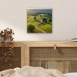 Weg - Weide - Natuur - Groen aluminium wit klein -sfeer3