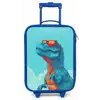 Dino met zonnebril Kinderkoffer - Blauw klein -zz3dotto