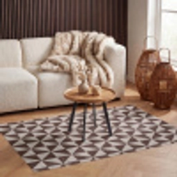 Patroon - Bruin - Vlakken - Driehoek Vloerkleed Rechthoek klein -atmosphere_sfeer2_global