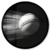 Honkbal - Wit - Vliegt Fotolijst rond zonder passe partout klein -3d