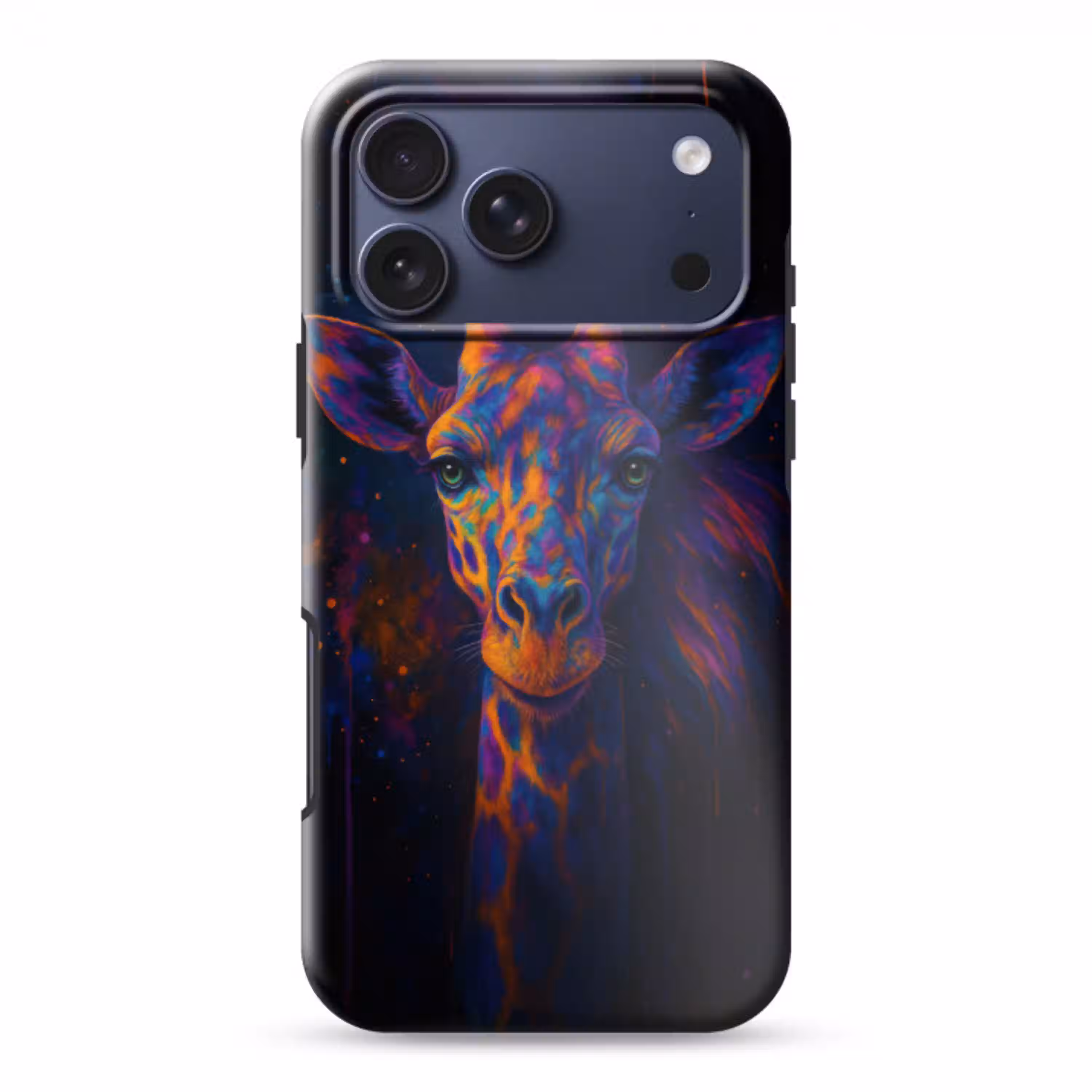 Giraffe - Gekleurd - Verfspatten Toughcase MagSafe Apple iPhone 17 Pro Max klein -3d