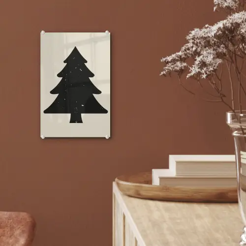 Kerstboom - Zwarte kerstboom - Boom - Japandi plexiglas 5mm klein -sfeer5