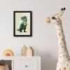 Stekels - Dino - Blauw - Gespierd fotolijst zwart zonder passe partout klein -usfeer4_kinderkamer