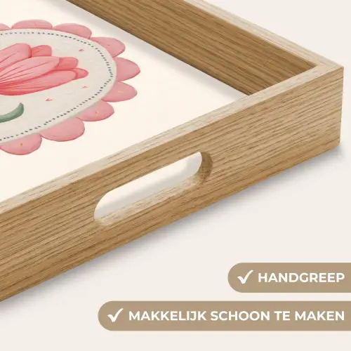 Tulp - Lijst - Ovaal - Illustratie Dienblad Rechthoek middel -USP_HandgreepNL