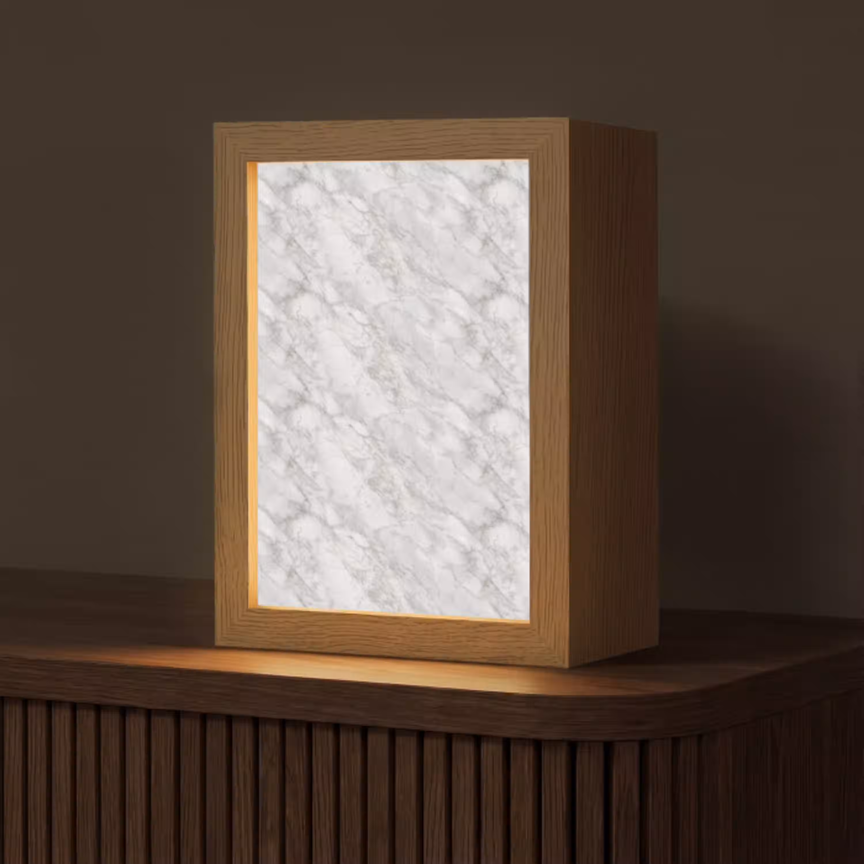 Grijs - Wit - Marmer Light Box met kabel (Tafellamp) klein 925 -z3d_website