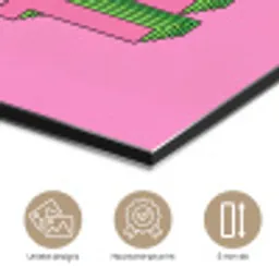 Tekst - Bold - Roze aluminium wit klein -closeup_NL