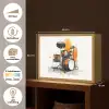 Drumstel - Oranje - Zwart - Aquarelverf Light Box met batterij (Wandlamp) middel -USP_websiteoverzichtNL