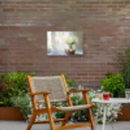 Vaas - Eieren - Bloemen Tuinposter op houten frame 2 cm dik klein -sfeer3
