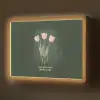 Tulpen - Roze - Tekst - Love Light Box met batterij (Wandlamp) middel -z3d_website