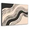 Golven - Zwart - Zandkleur Textielframe zwart klein -3d