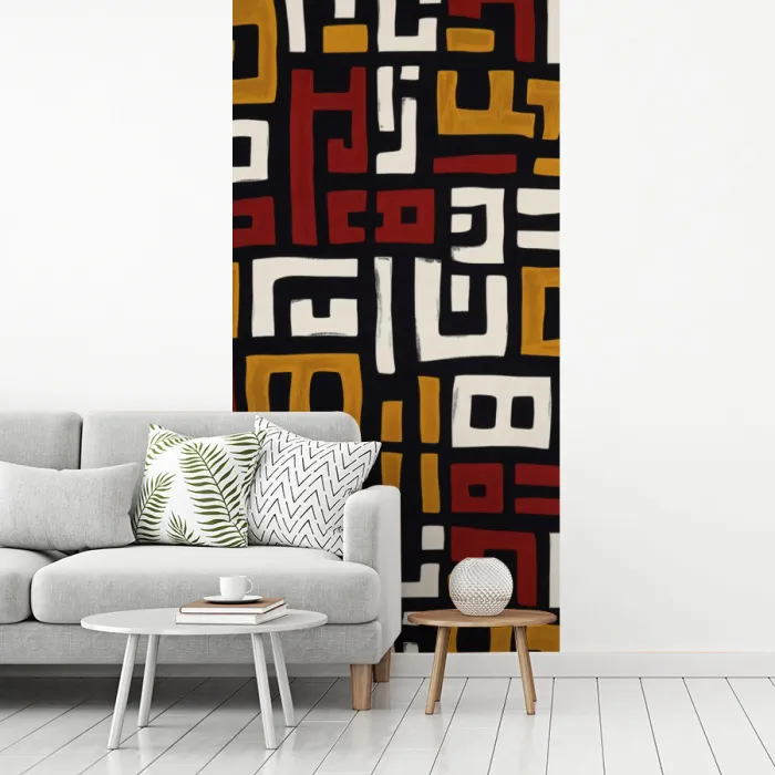 Abstract - Patroon - Rood fotobehang vinyl groot -woonkamer