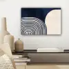 Donkerblauw - Abstract - Lijnen canvas 2cm klein -sfeer6