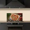Pizza - Hart - Pepperoni - Tomaat keuken achterwand spatscherm klein -sfeer1