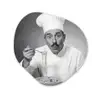 Chef - Spaghetti - Pasta Wandcirkel Organisch Aluminium middel -3d