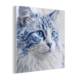 Kat - Patroon - Blauw plexiglas 5mm klein -z3d