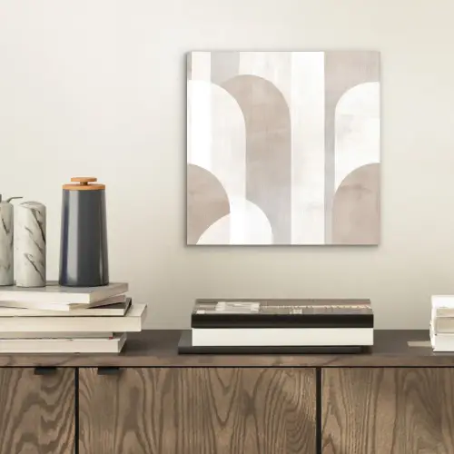 Abstracte bogen - Modern - Beige aluminium wit klein -sfeer1