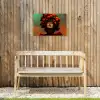 Vrouw - Frambozen - Bladeren Tuinposter op houten frame 2 cm dik klein -sfeer4