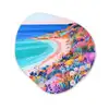 Bloemenweide - Zee - Zomers Wandcirkel Organisch Forex 3mm klein -3d