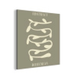 Bohemian - Planten - Groen - Abstract aluminium wit klein -3d