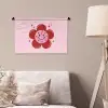 Bloem - Roze - Hartjes Wandkleed katoen klein -sfeer4