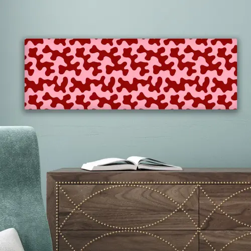 Modern - Abstract - Rood canvas 2cm klein 828 -sfeer4