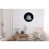 Pannenkoeken - Blauwe Bessen - Bord Wandcirkel aluminium klein -woonkamer