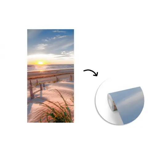 Strand - Zee - Duin - Zonsondergang - Landschap fotobehang vinyl groot -3d