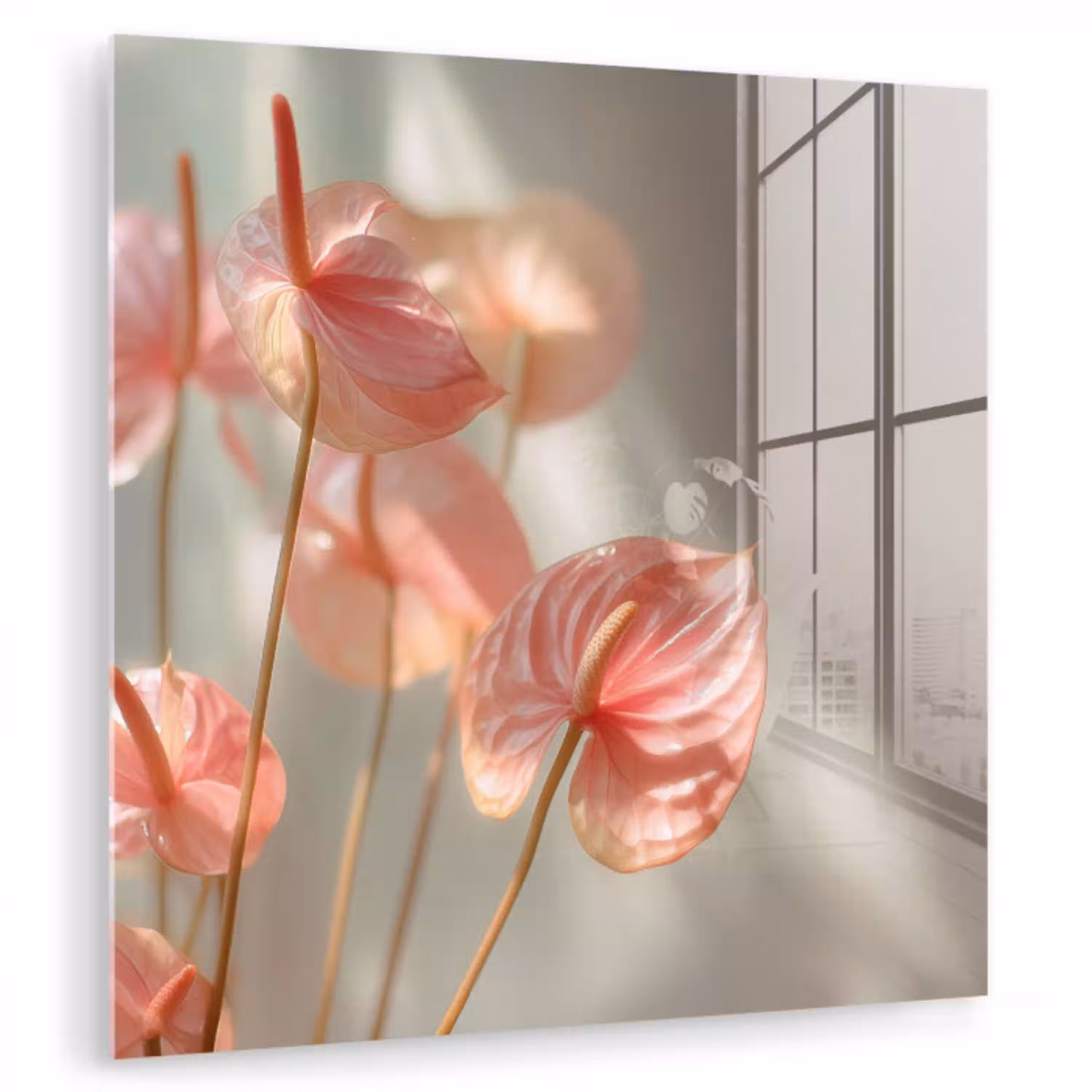 Bloemen - Stelen - Roze - Schaduw plexiglas 5mm klein -zzzproduct_nieuw