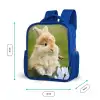 Konijn in bloempot Kinderrugzak - Blauw middel -productfoto_formaten