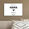 Spreuken - Hotel mama always open - Quotes - Mama canvas 2cm klein -sfeer3