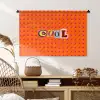Cool - Stippen - Oranje Wandkleed katoen middel -sfeer5