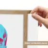 Schedel - Grafisch - Roze - Verdeeld Light Box met batterij (Wandlamp) middel -USP_websiteprintNL