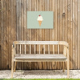 Illustratie - Ijsje - Spikkels - Kers Tuinposter op houten frame 2 cm dik klein -sfeer4