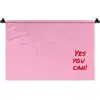 Yes you can do it - Rood - Roze Wandkleed katoen klein -zz3d