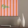 Patroon - Oranje - Fijn - Strepen PET vilt klein -sfeer6_closeup