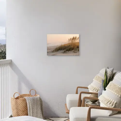 Duinlandschap - Zonsondergang - Strand Tuinposter op houten frame 2 cm dik klein -sfeer1