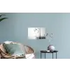 Bamboestammen - Water - Minimalistisch - Wit Muursticker klein -plant