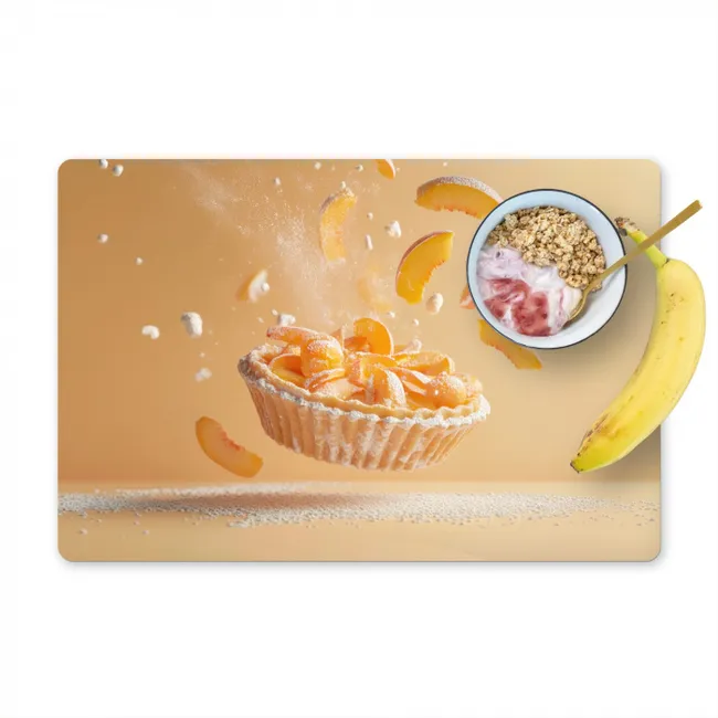Peach - Eten - Taart - Oranje Placemat vinyl groot -zzzproduct_Kitchenyeah-website